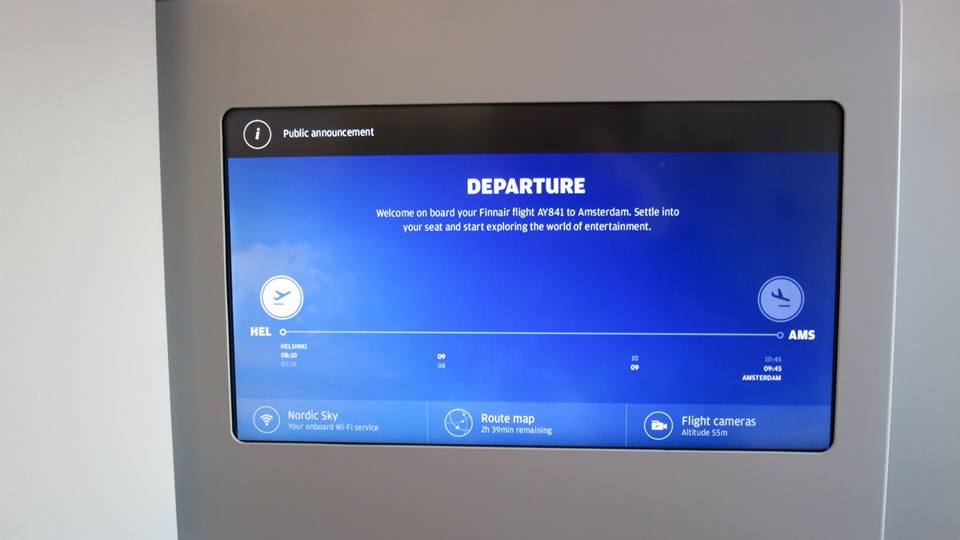 One of the best features of this IFE, I wish I had a better picture of: It shows the time under both cities in both time zones. So simple, yet no one did it until now