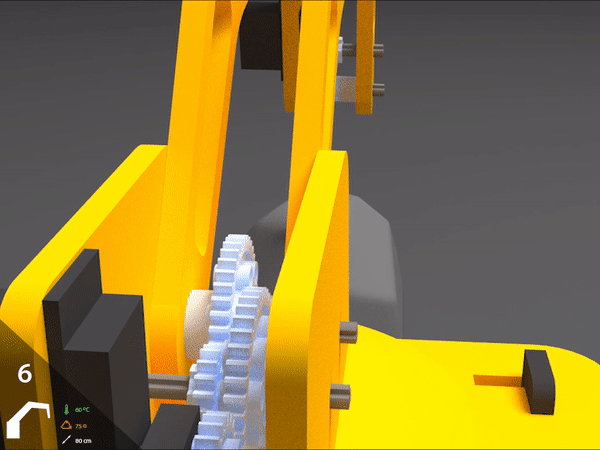 Simulated camera matrix view