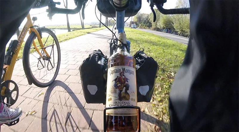 Captain Morgan Cam using the GoPro Session on my bike frame.