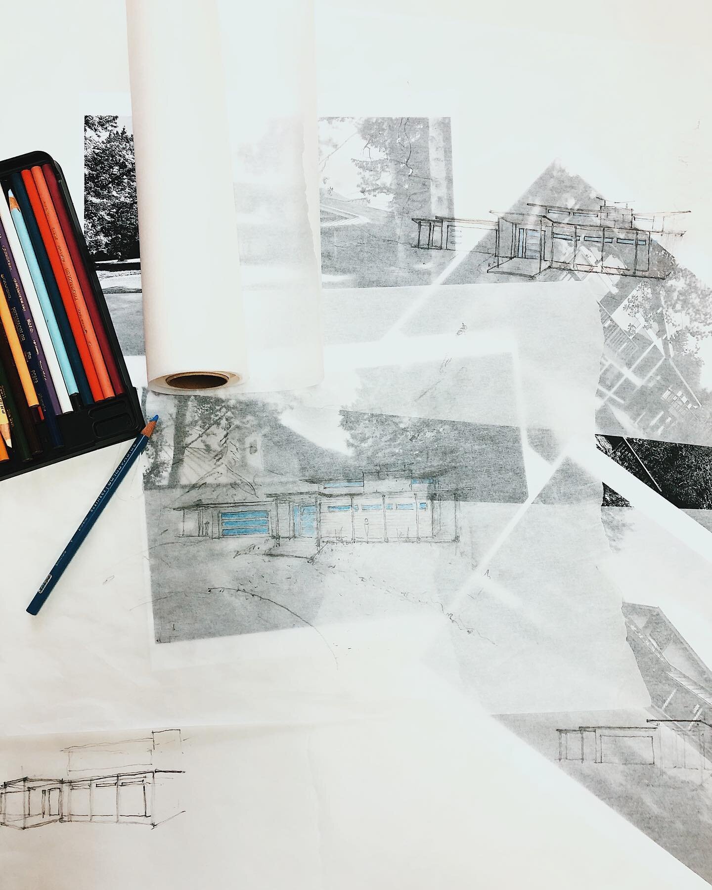 Friday morning sketching. Find a roll of trace and let the creativity out, process.

#kadesignworks 
.
.
.
.
#aspenarchitects #aspensnowmass #aspenarchitecture #handsketch #handsketching #designprocess #tracesketch #sketchingdaily #sketchoftheday #pr