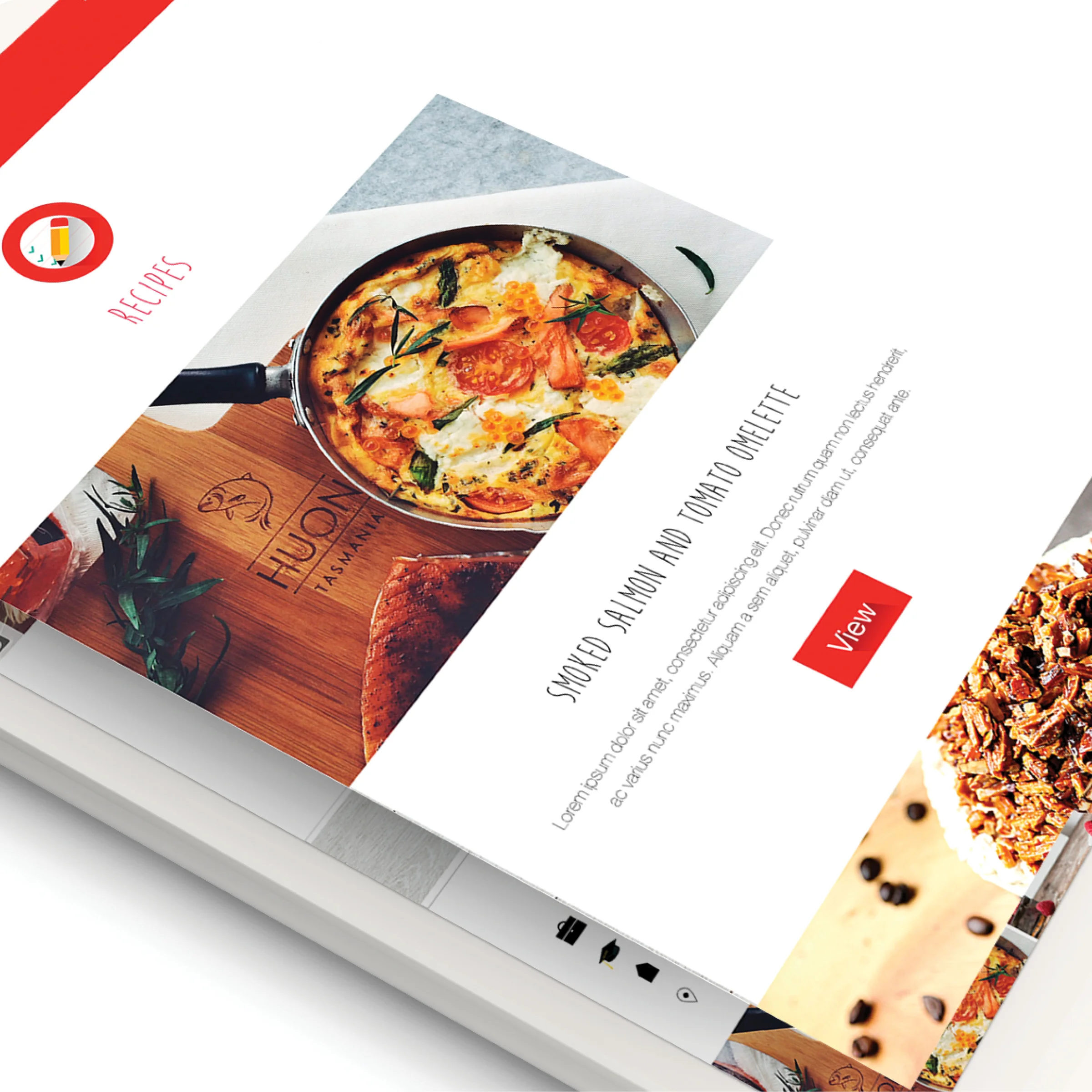 FOOD NERDS Branding | UI/UX | Art Direction _____ A cooking tutorial app that focuses on the authentic food of each culture and ethnicity. The app is not just simply a cooking app but is also a place for every user to interact with each other about their cooking experience and food. The goal is to establish a dynamic, appealing design to attract more users and a user-friendly interface. Red is chosen as the main color of the app because it is a dynamic color and stands out very well. All icons are self-created and utilized through the whole design project. The overall design is very modern and minimalistic to make it easy for users to navigate.