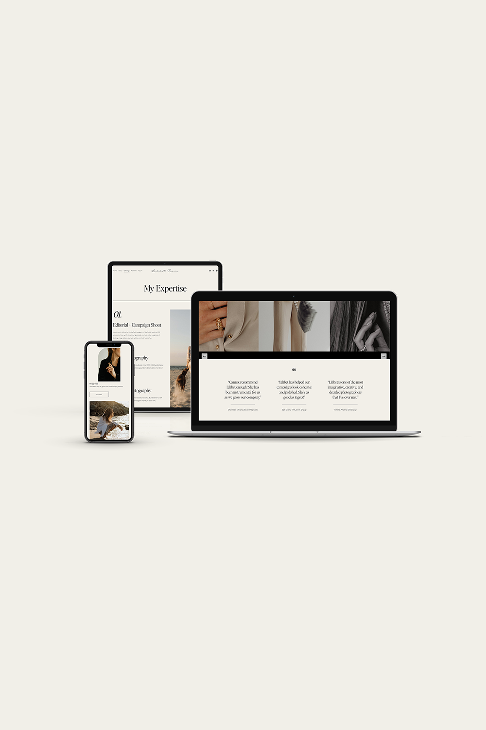 Drag and drop 7.1 Squarespace website template, easy to customize for photographers, interior designers, and small business owners.