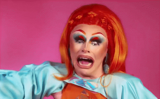 Blu Hydrangea giving us the ‘ There will be 152 seasons of drag Race in one year’ face.