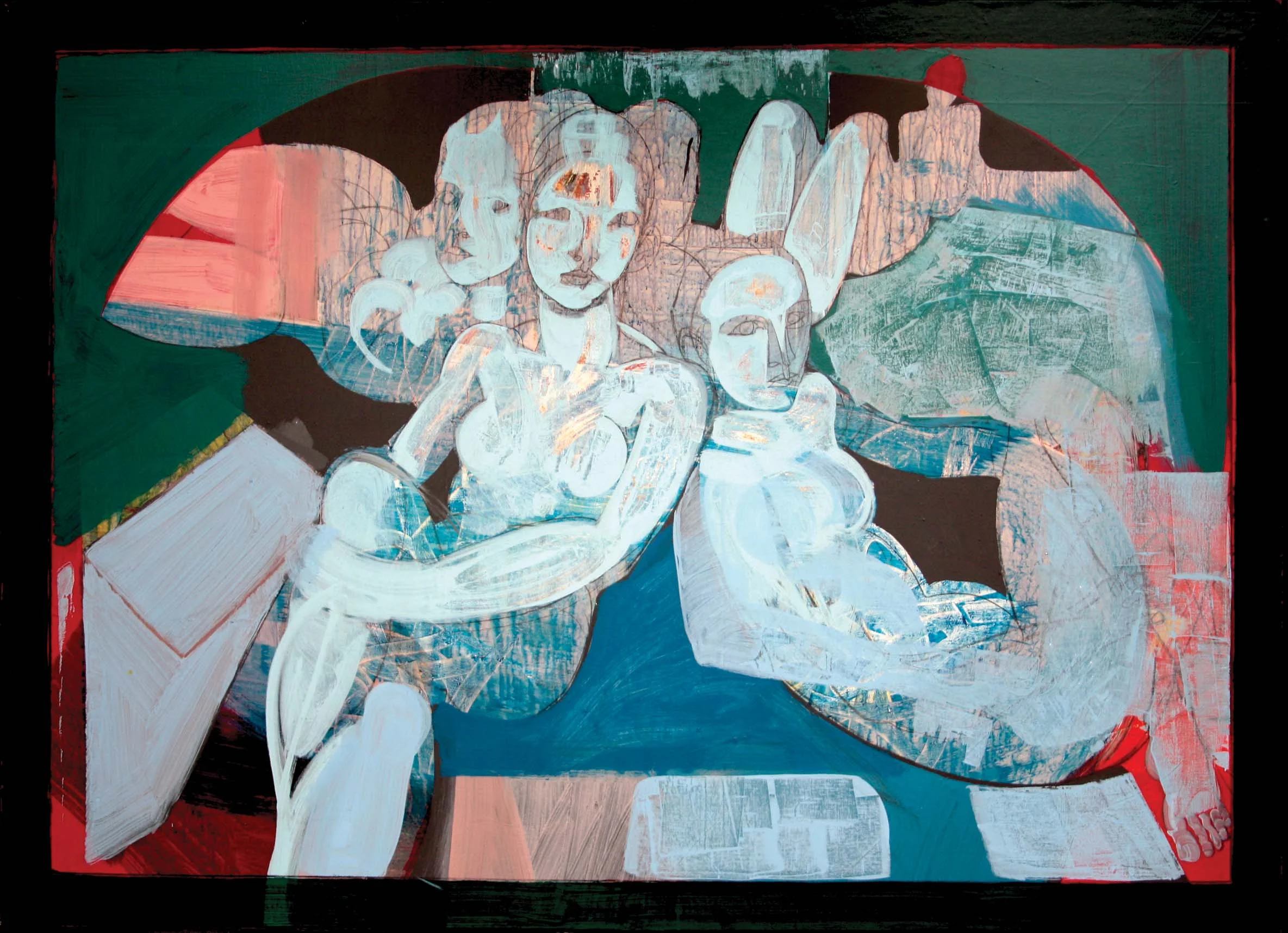 Noche de espejos/Night of mirrors, óleo/tela, oil/canvas, private collection, 135 x 175 cm, 2002