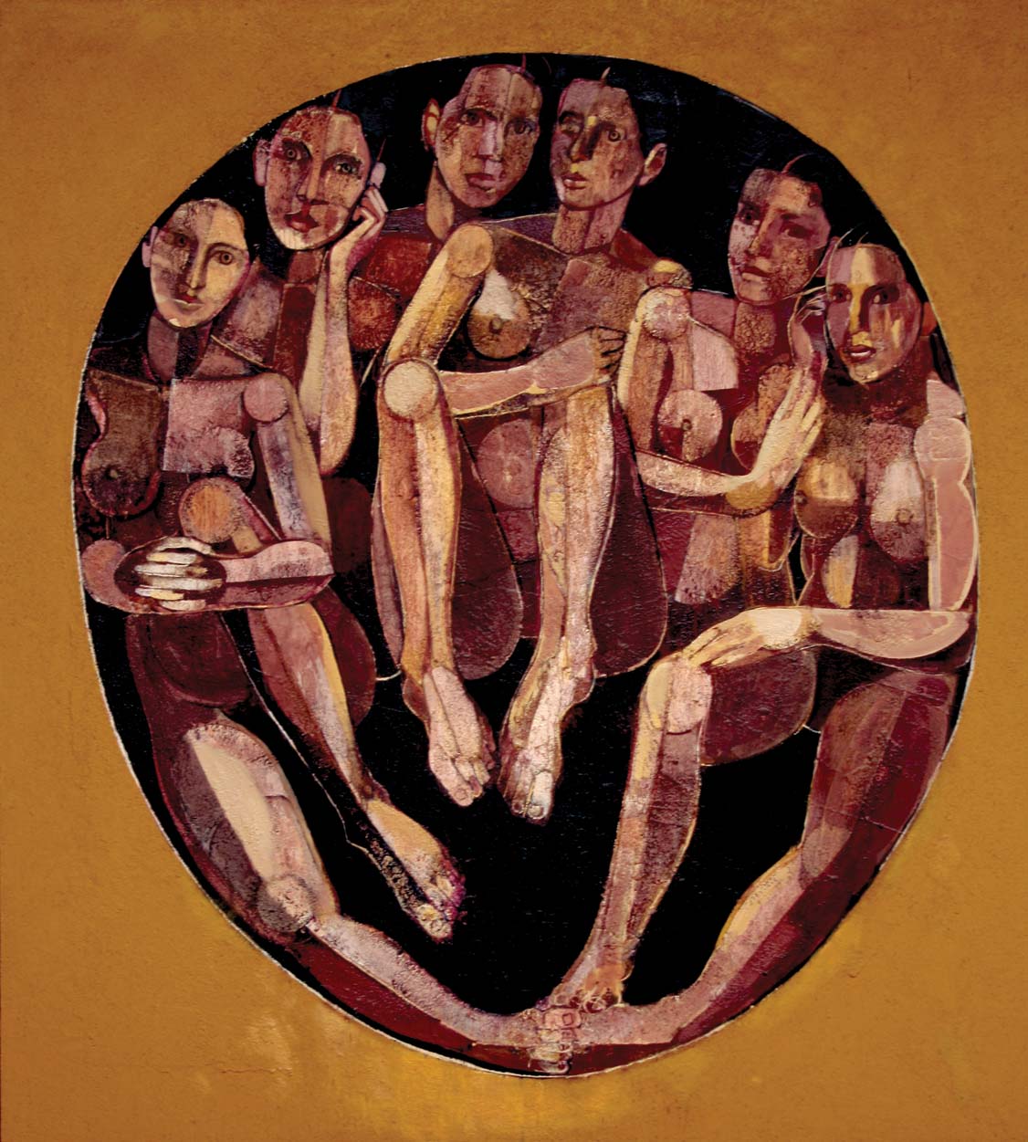 Juegos de la variable/Probability games, óleo/tela, oil/canvas, private collection, 175 x 150cm, 1998