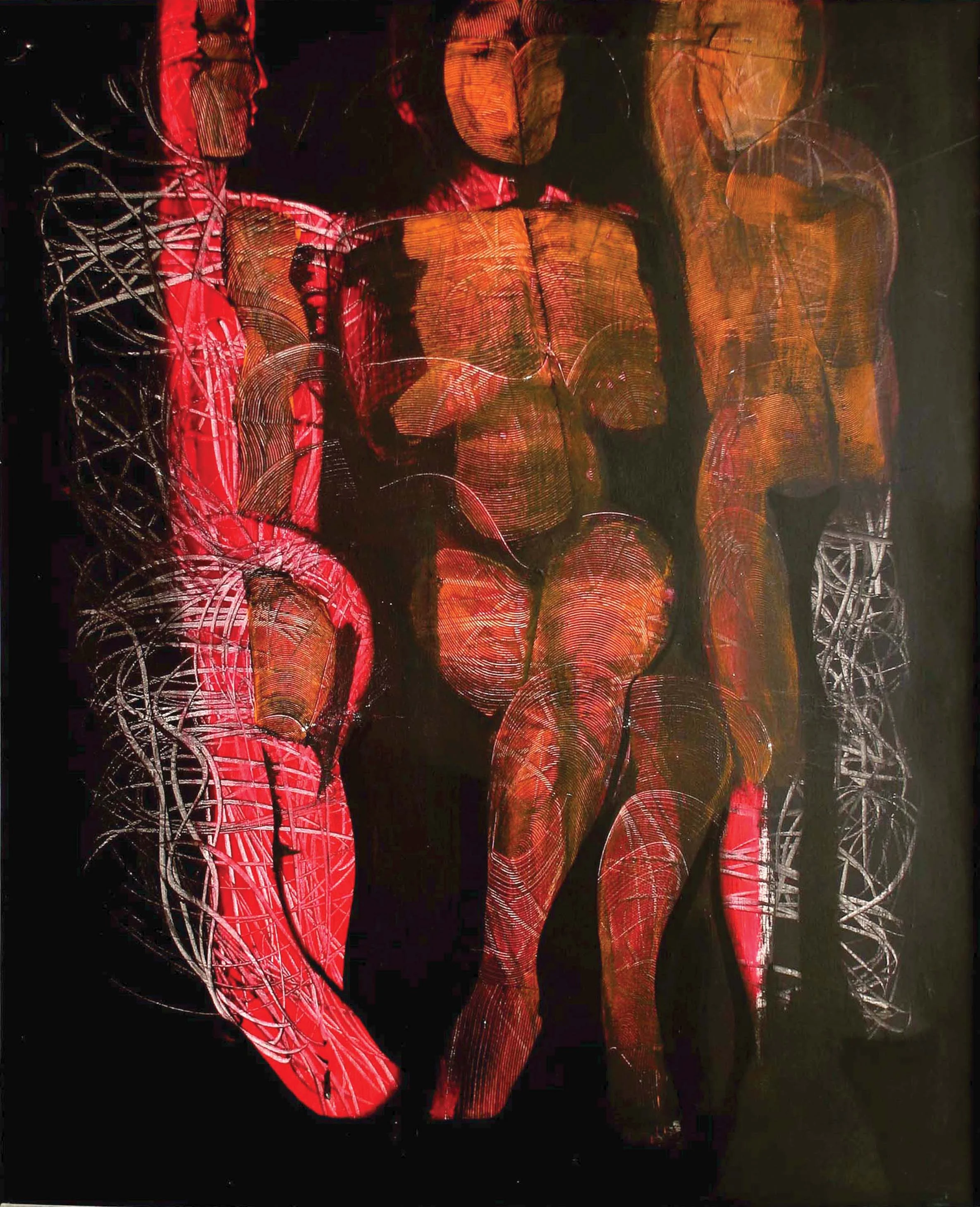 Apunte/Sketch, acrílico/tela, acrylic/canvas, Guillermo Ceniceros Art Museum, 200 x 170 cm, 1992