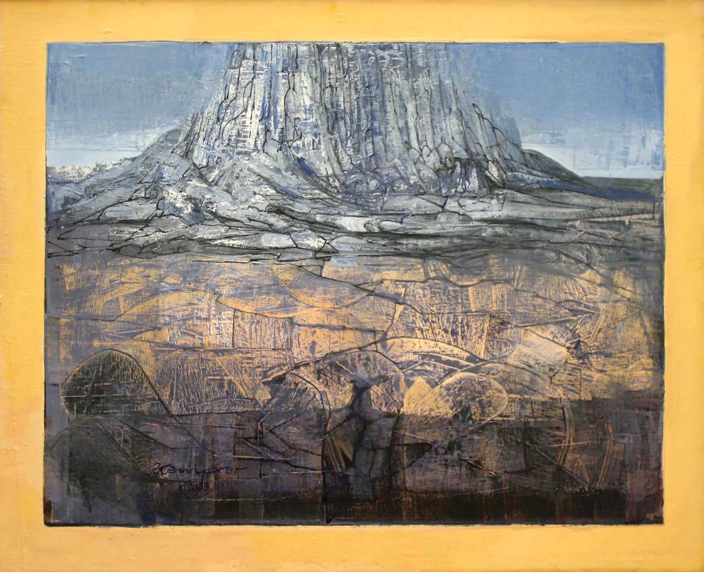 Escenario Mineral/Mineral Stage, óleo/tela, oil/canvas, private collection, 80 x 100 cm, 2002