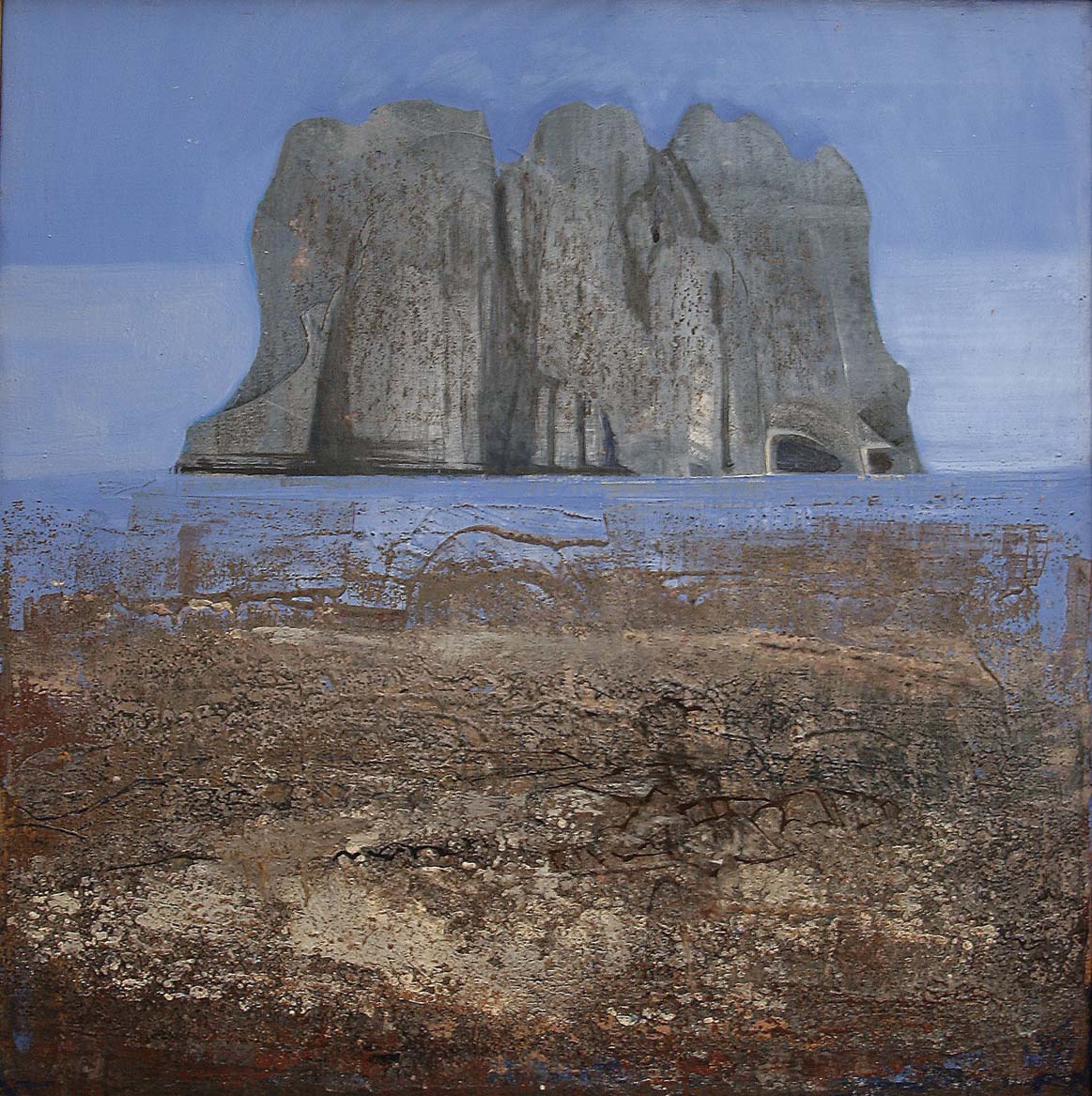 Faro pétreo/Stone Lighthouse, óleo/tela, oil/canvas, private collection, 50 x 50 cm, 2005