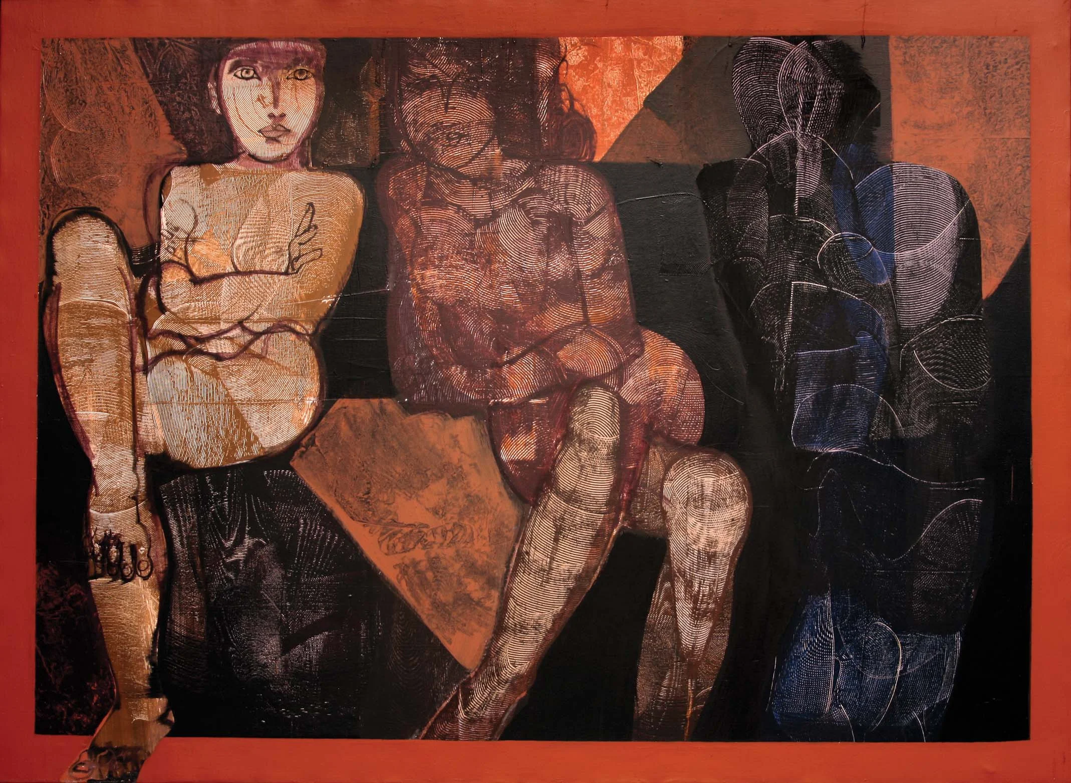Preludio/Prelude, acrílico/tela, acrylic/canvas, private collection, 150 x 120 cm, 1992