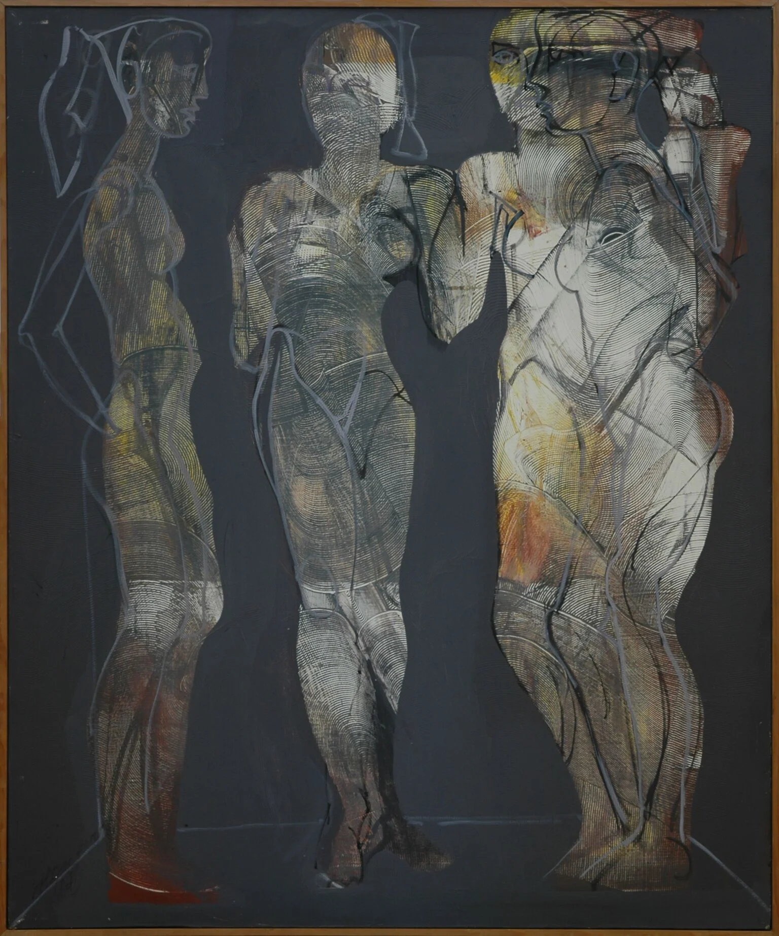 Conversación de fantasmas/Ghosts conversation, private collection, acrilico/tela, acrylic/canvas 120 x 100 cm, 1992