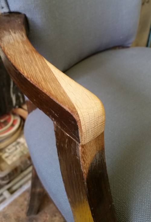 Our skilled craftsmen are able to repair most any break. We give the piece a full inspection upon arrival and determine whether it needs a repair, a splice in (above) OR, if a part needs to be replaced. 