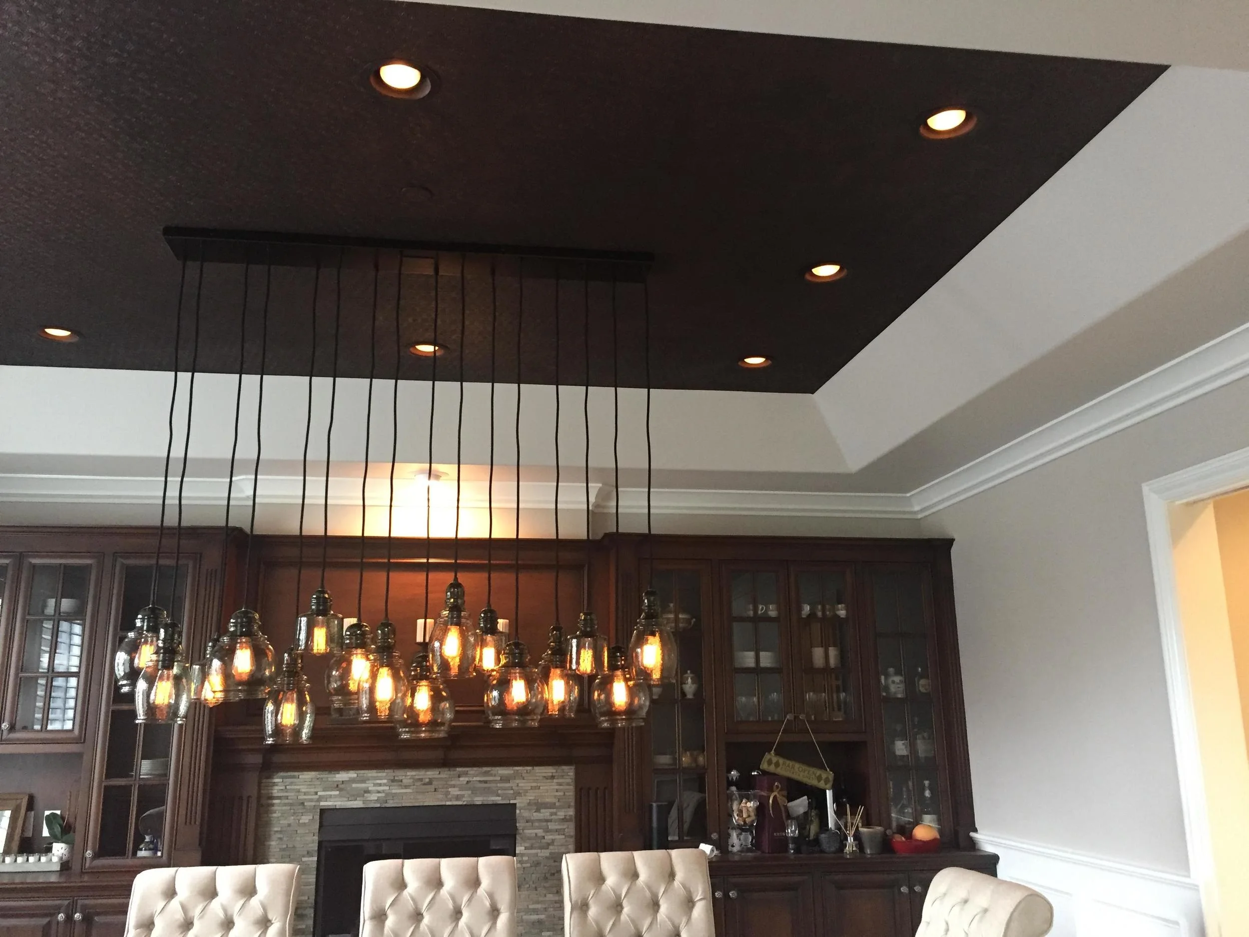 Residential Wallpapered Ceiling