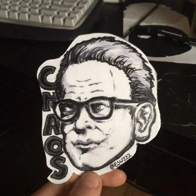 Supposed to be a Jeff goldblum sticker?

#drawing 
#pencil
#pen 
#sketch
#draw
#illustration
#graphic
#graphicart
#monster
#monsters
#comic
#comics
#comicbook
#comicbookart #sticker #stickers #inktober #inktober2017