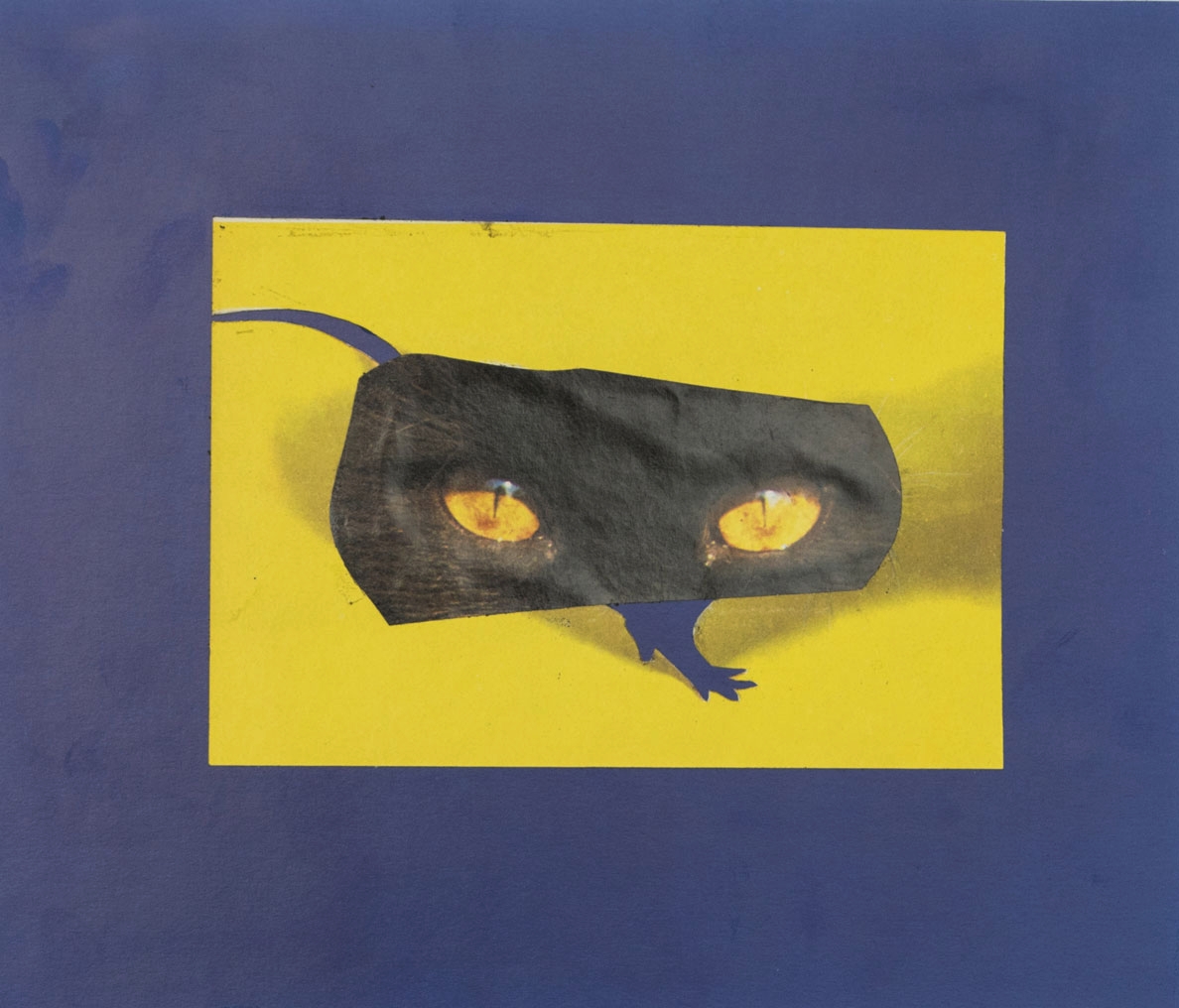  Kot i mysza 19 x 22 cm Collage sur papier 2017 
