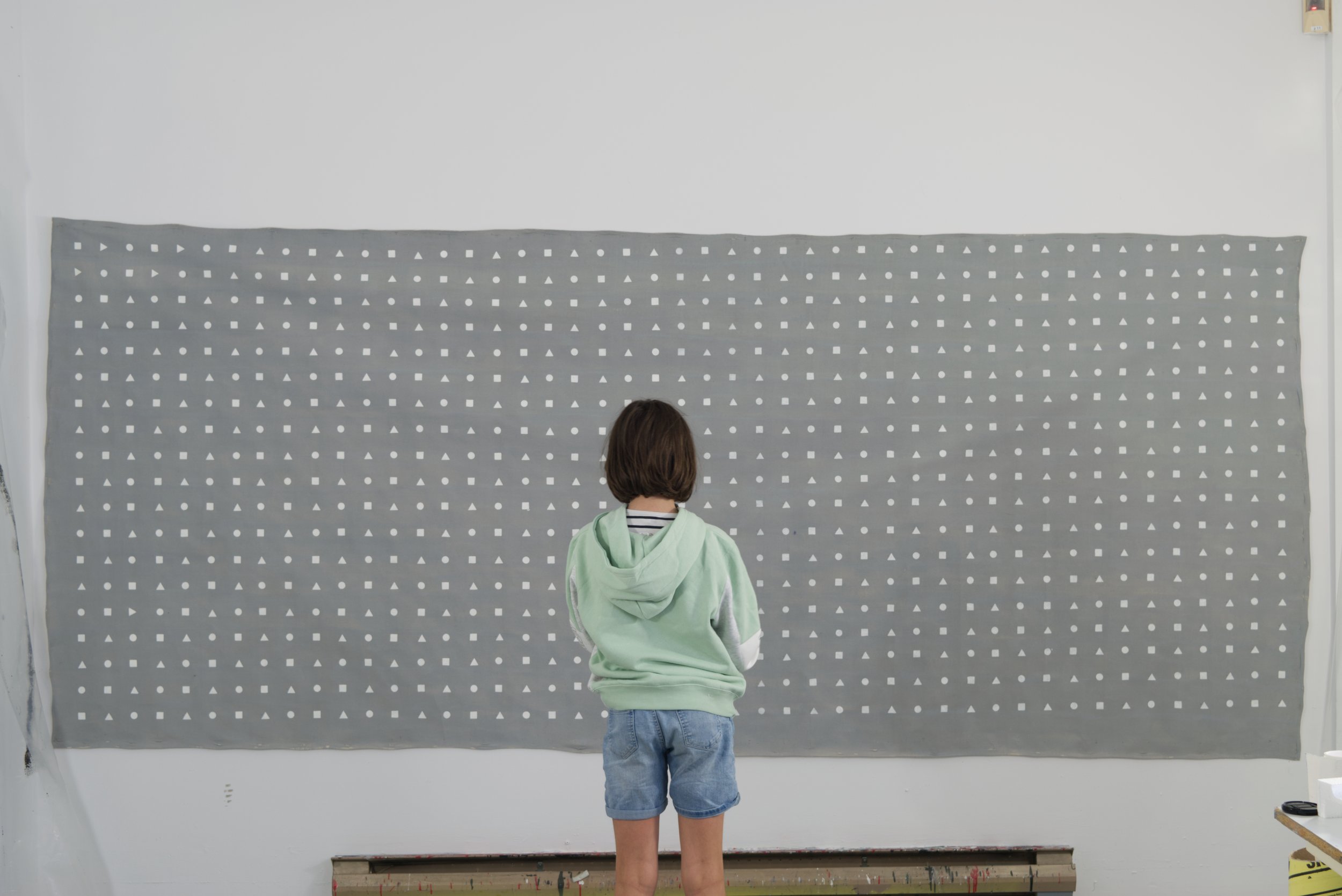  Impulsion constructiviste Acrylique sur toile 365 x 152 cm 2023 