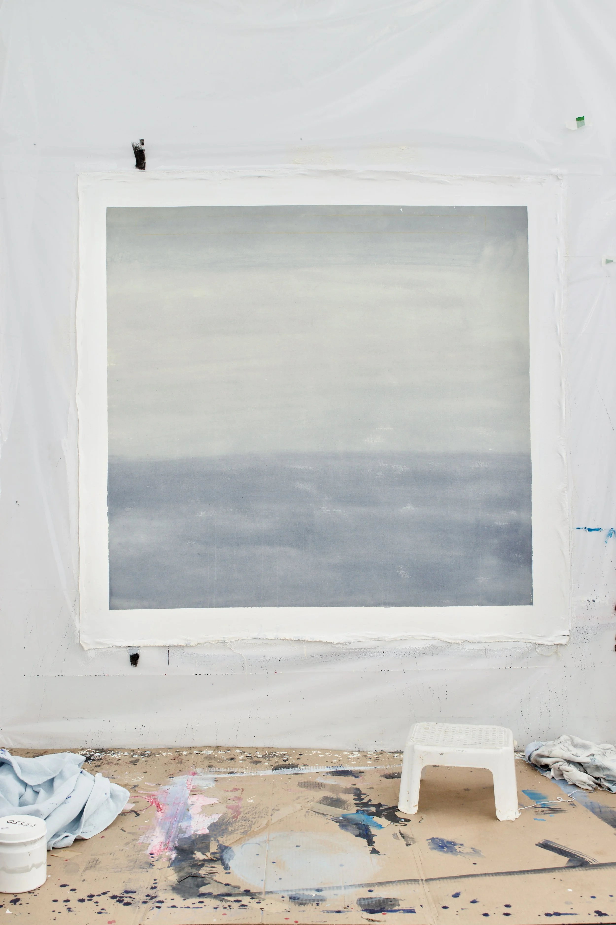  Paysage vu de ma fenêtre Acrylique sur toile 123 x 129,5 cm 2021  