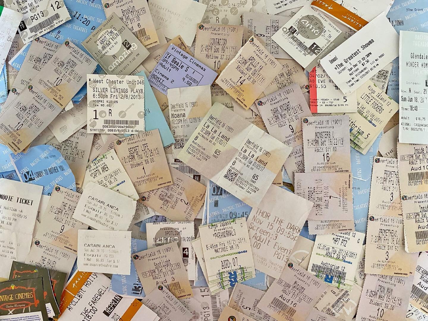 I&rsquo;ve been saving movie tickets for years. I can&rsquo;t really remember why I started. Maybe because Luke and I went to movies all the time when we first got together or maybe because I&rsquo;ve always kept little trinkets of sentimentality. Ma