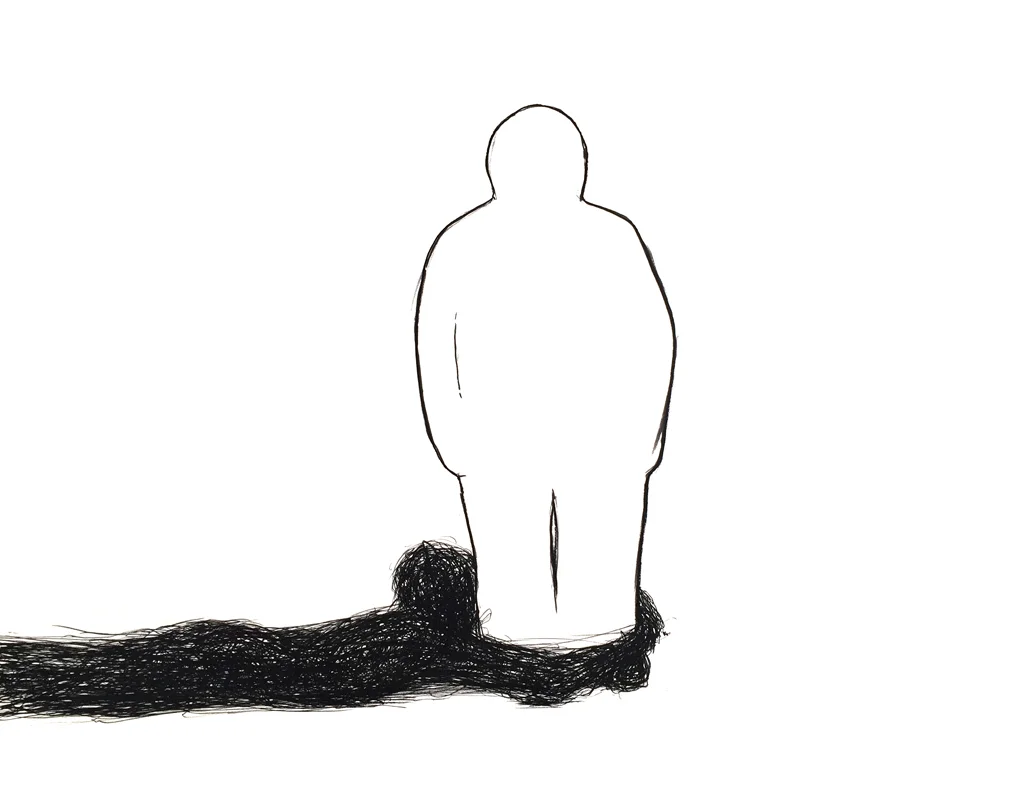 Roots (Drag). 2016. Archival Chalk on Arches. H 42" W 54"