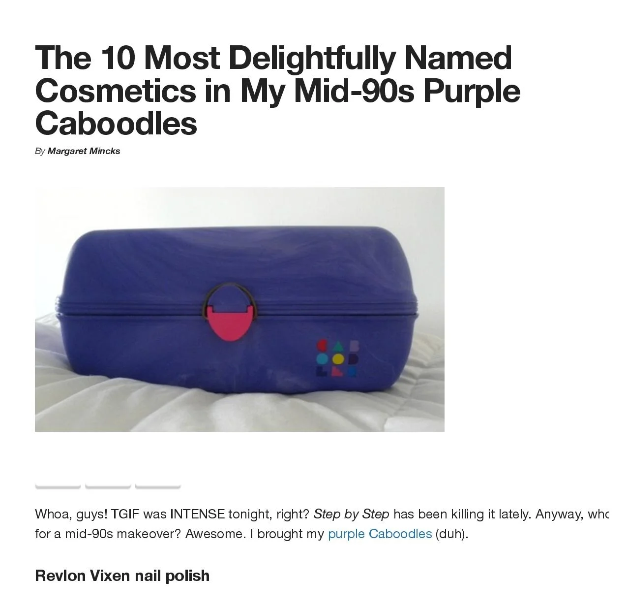 The 10 Most Delightfully Named Cosmetics in My Mid-90s Purple Caboodles