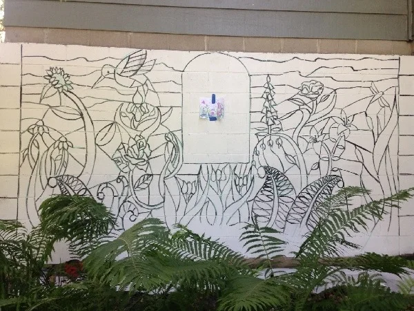 had to modify the sketch a bit to fit the actual dimensions of the wall