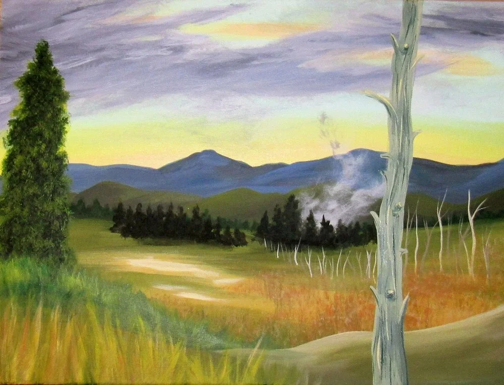 turned out more fall like than intended, also a little more bob ross like than intended lol