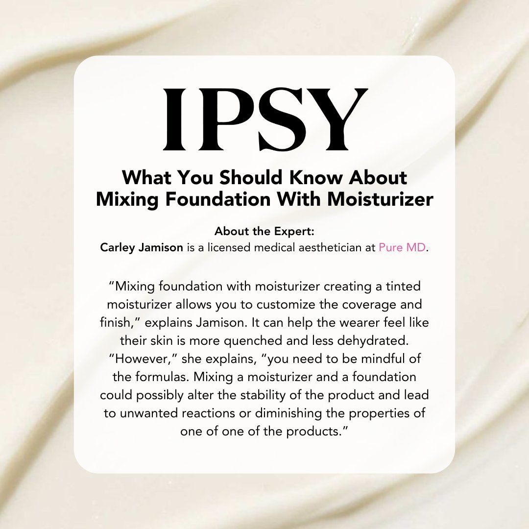 Our client @puremdmedspaoh has the expert scoop on how to mix foundation with your moisturizer... or should you? Read the full story on ipsy.com! #facteurclientnews 🌿⁠
⁠
⁠
.⁠
.⁠
.⁠
.⁠
.⁠
.⁠
.⁠
.⁠
#pr #publicrelations #digitalmarketing #socialmedia  