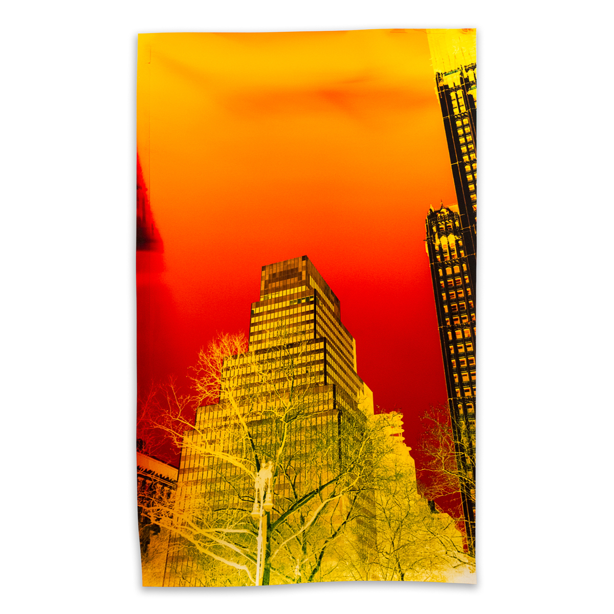Image above: John Chiara, Park Row at Frankfort Street, 2016, Negative Chromogenic Photograph, Unique, © John Chiara, Courtesy Yossi Milo Gallery, New York