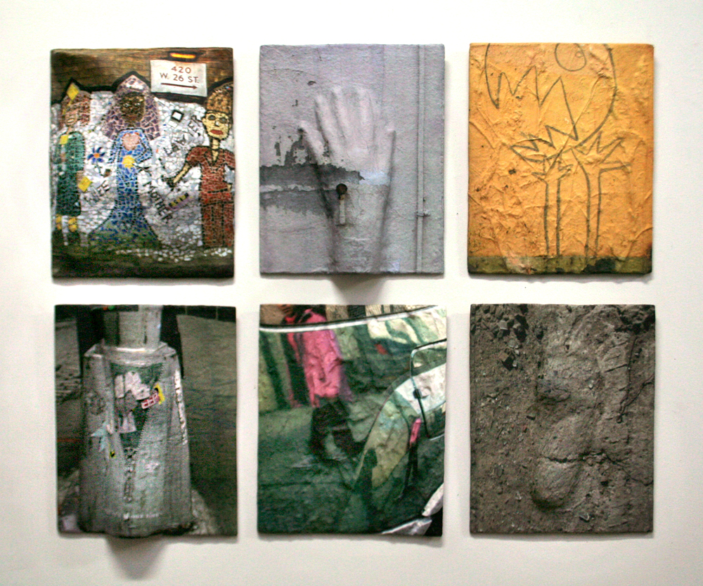 Image above: ©Kathy Levine, City Cells, photo-transfer and acrylic paint on recycled cast paper / Courtesy of Viridian Artists