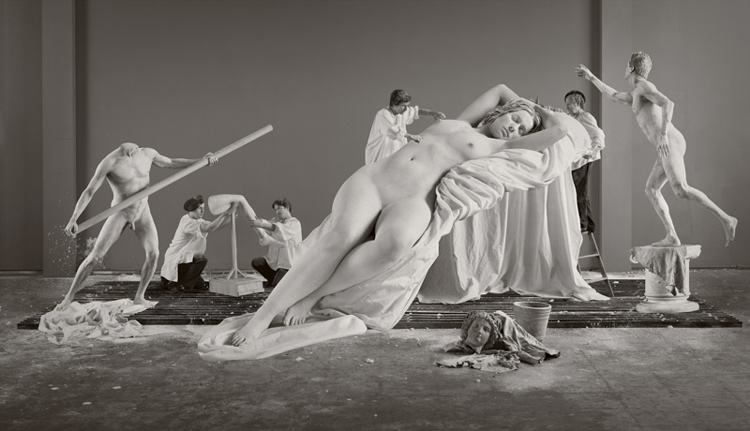Image above: ©ELEANOR ANTIN, Constructing Helen (from Helen’s Odyssey), 2007, Chromogenic print, 68 x 119 inches / Courtesy Ronald Feldman Fine Arts