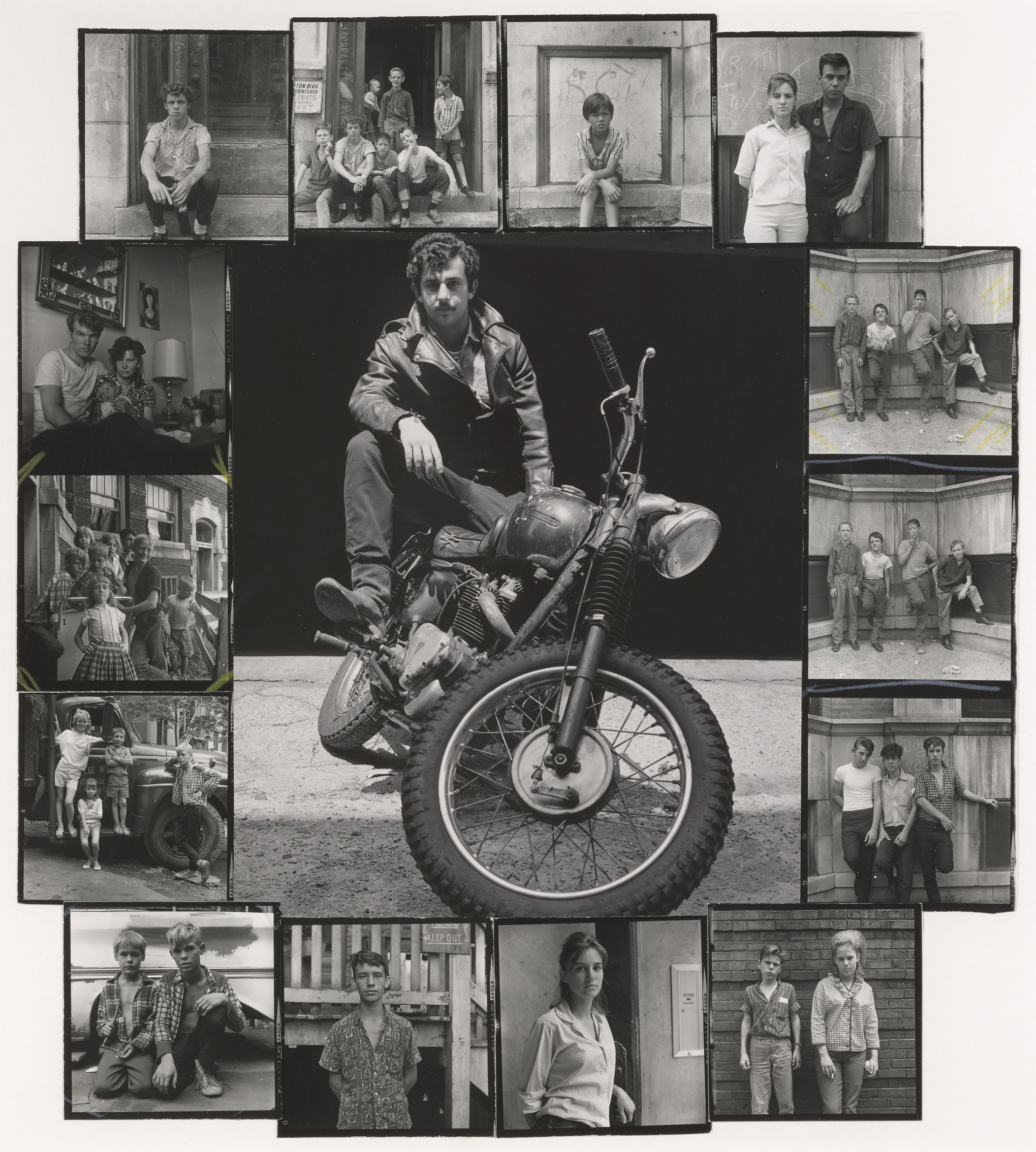 Danny Lyon, "Self-portrait, Chicago," 1965. Gelatin silver prints montage. 31.2 x 27.8 cm (12 1/4 x 10 15/16 in.). Collection of the artist. © Danny Lyon, courtesy Edwynn Houk Gallery, New York