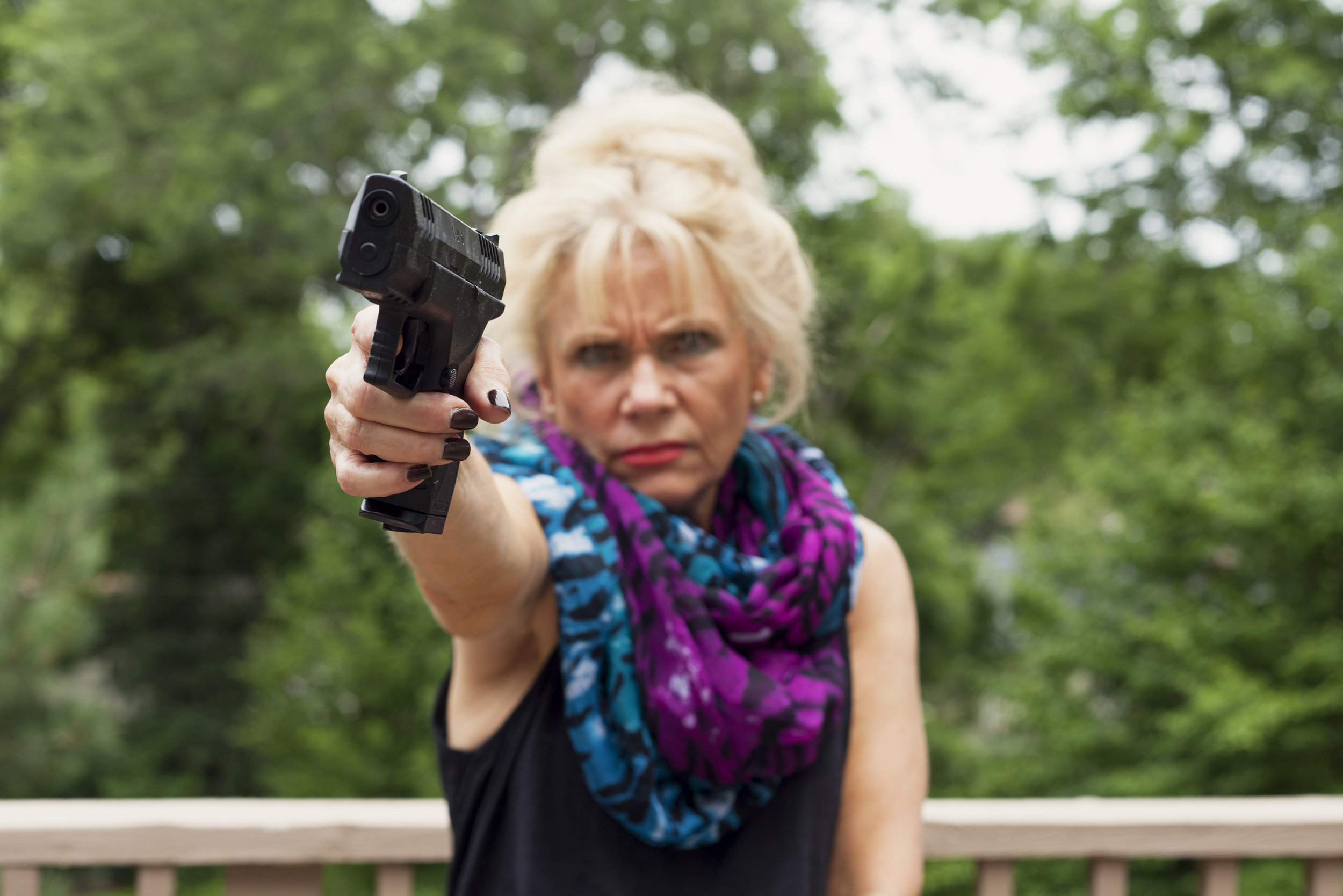 ©Melissa Spitz, "I need this for protection, " Mom's B B Gun , 2014
