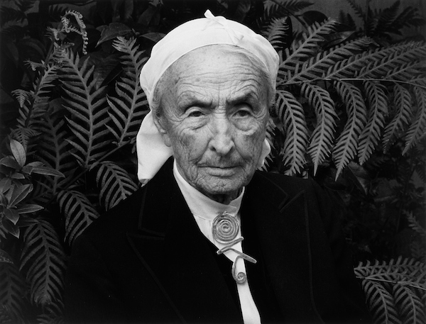 Ansel Adams (American, 1902-1984). Georgia O'Keeffe, Carmel Highlands, California, 1981. Gelatin silver print, 10 1/8 x 13 1/8 in. (25.7 x 33.3 cm). Georgia O'Keeffe Museum, Santa Fe, N.M.; Gift of Juan and Anna Marie Hamilton, 2003.03.08. © 2016 The Ansel Adams Publishing Rights Trust