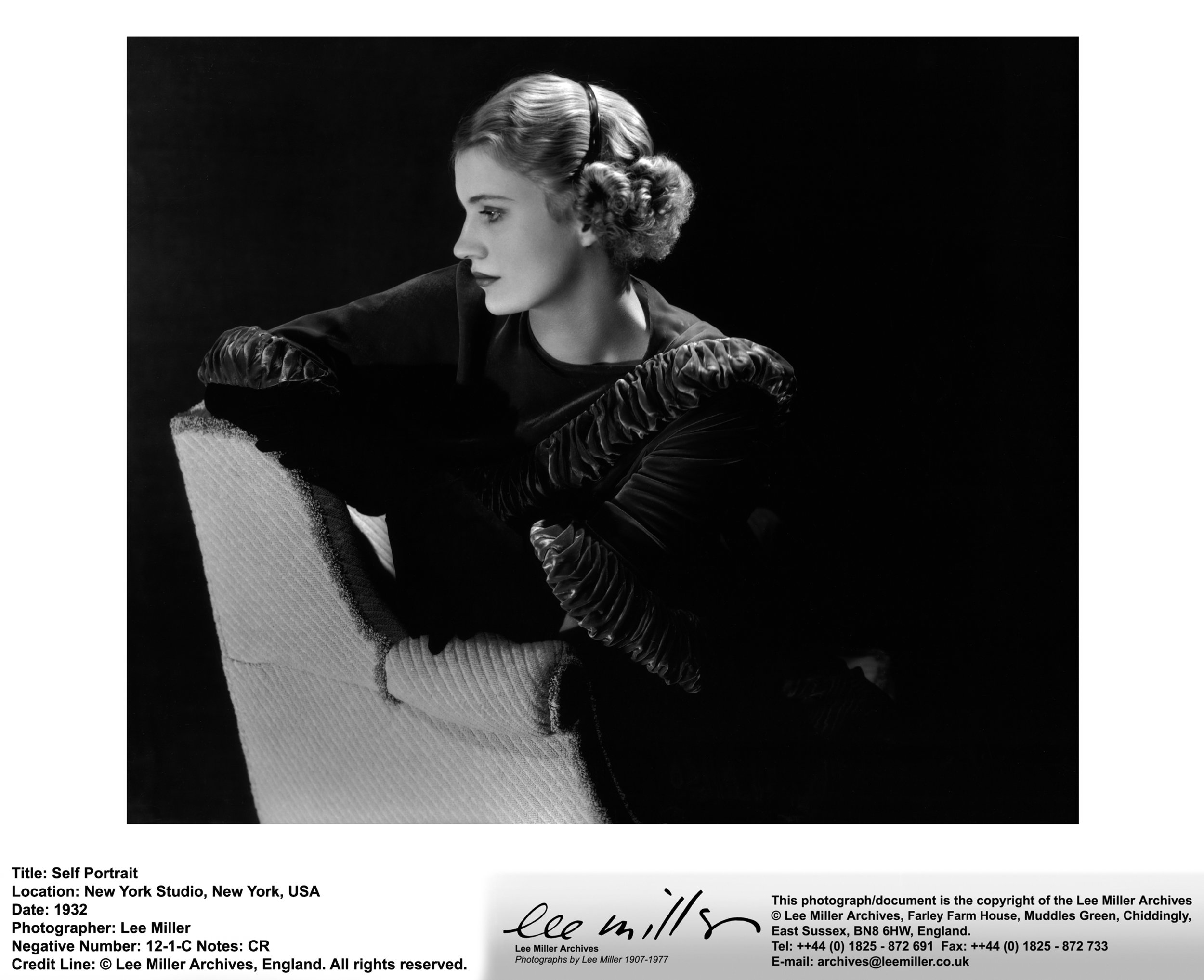 Lee Miller. Self Portrait, New York Studio, USA 1932 © Lee Miller Archives 