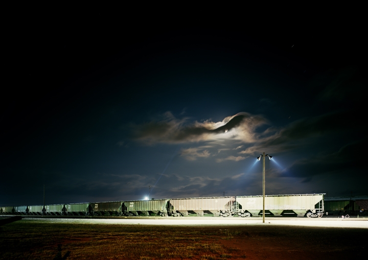 Image courtesy of Yancey Richardson Gallery Untitled (Night Train), Galveston, Texas, 2015. Chromogenic print. 39x55 inches.