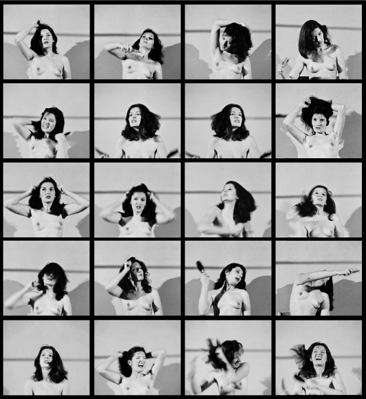 ART MUST BE BEAUTIFUL, ARTIST MUST BE BEAUTIFUL. Performance. 1 hour. Charlottenburg Art Festival, Copenhagan, Denmark 1975 © Marina Ambramović. Courtesy Marina Ambramović and Sean Kelly Gallery New York