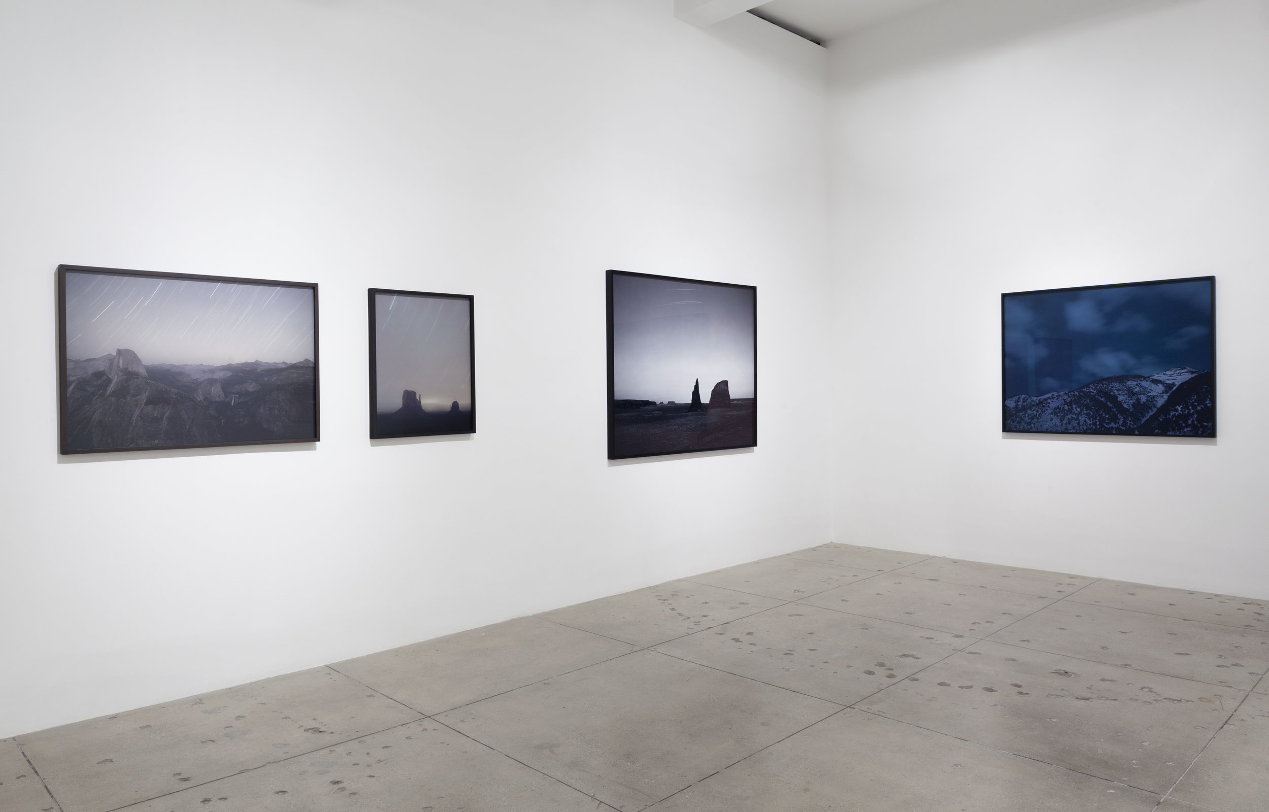 Sunset Decor, curated by Magali Arriola, lnstallation View, Marian Goodman Gallery, New York (From Left to Right) TREVOR PAGLEN Subsatellite Ferret-D Over the Eastern Sierra (Electronic Intelligence Satellite; USA 3), 2012