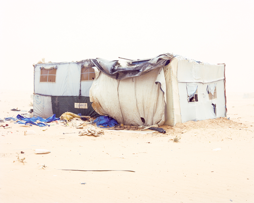 Empire, refugee camp of Chouca, (Tunisia, 2012- 14). Archival pigment print. © Samuel Gratacap, courtesy of the artist, and Yancey Richardson Gallery, New York