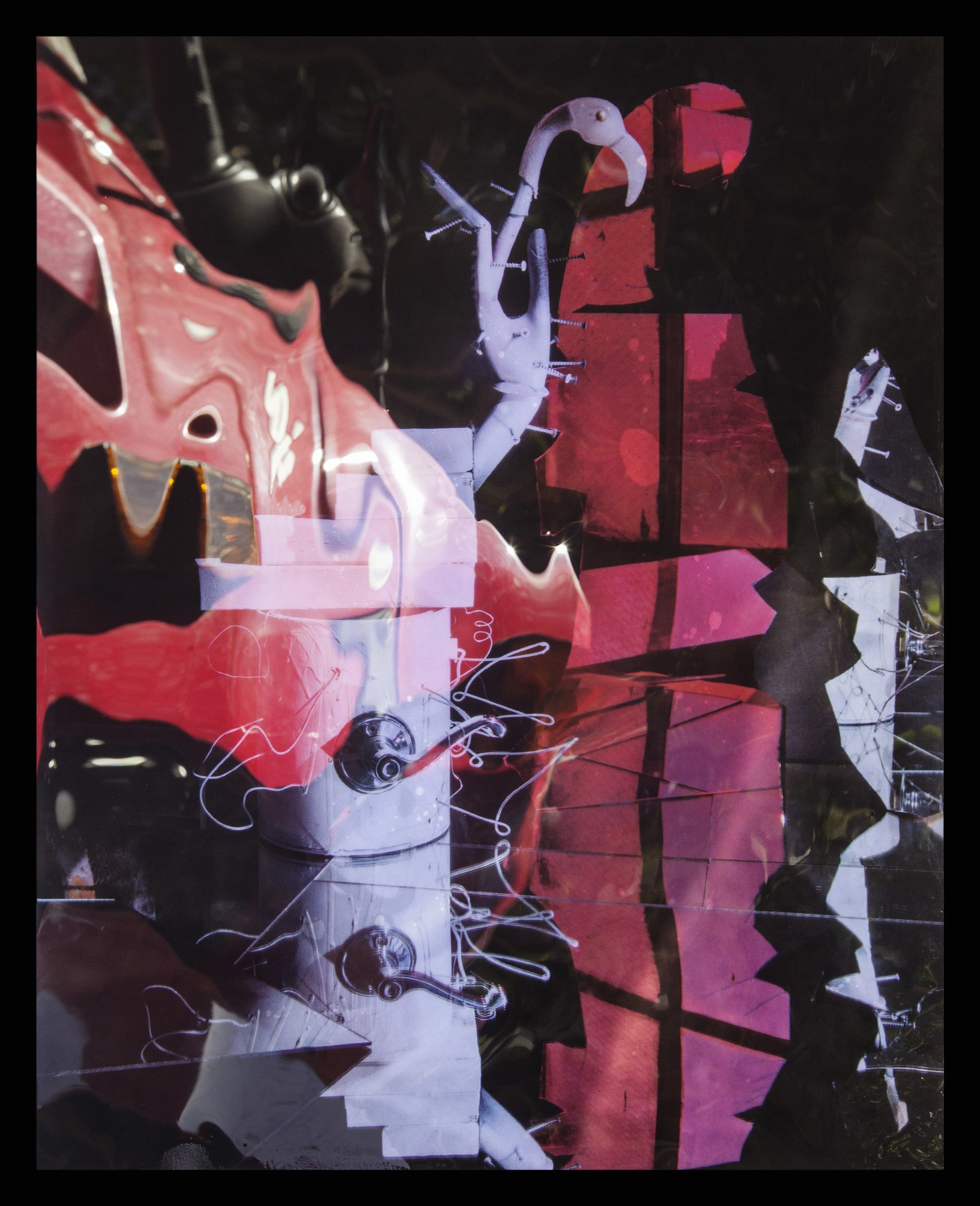 Willa Nasatir. Red Room, 2017. Chromogenic print mounted on wood, 82 x 67 in. (208.3 x 170.2 cm). Courtesy the artist and Chapter NY. 