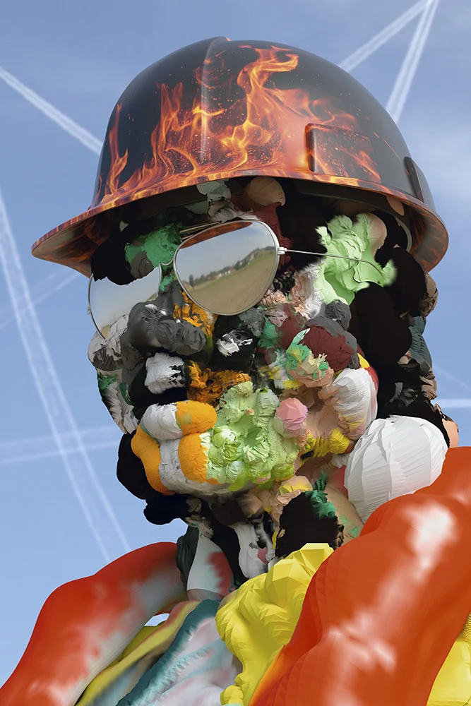 'Builder Destroy (acid god)' , 2014, raytraced image- c-print Courtesy of Postmaster's Gallery
