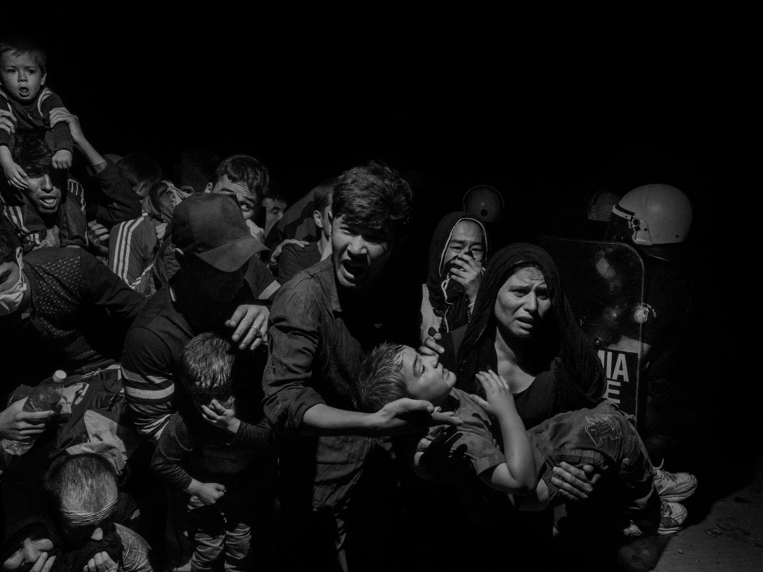 Alex Majoli, Scene #60410, Lesbos, Greece 2/5, 2015