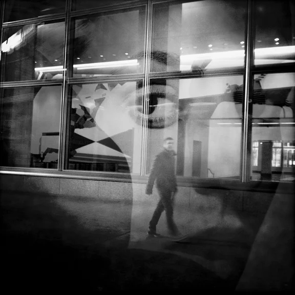 Face in Window, Battery Park City, New York, NY, USA. February 20, 2012, 3:24:41pm Latitude: 40°42'54''N, Longitude: 74°0'50'4''W © Robert Herman