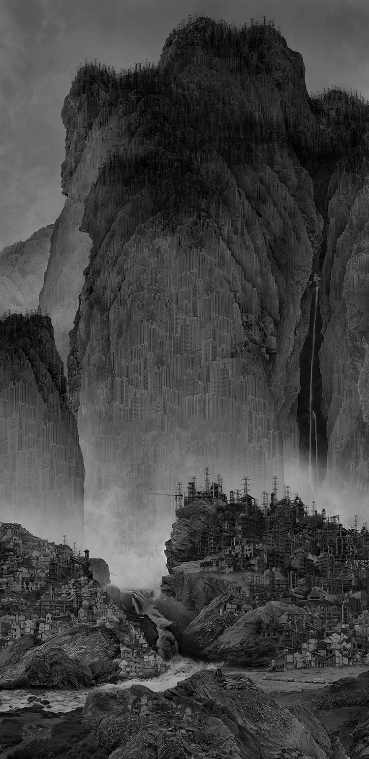 Travelers among Mountains and Streams, 2014 © Yang Yongliang 