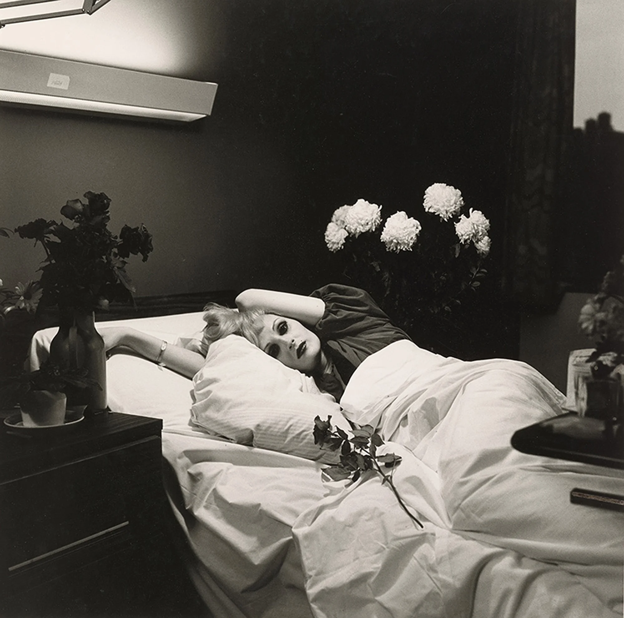 Candy Darling on her Deathbed, 1973, gelatin silver print, collection of Ronay and Richard Menschel. © Peter Hujar Archive, LLC, courtesy Pace/MacGill Gallery, New York and Fraenkel Gallery, San Francisco.