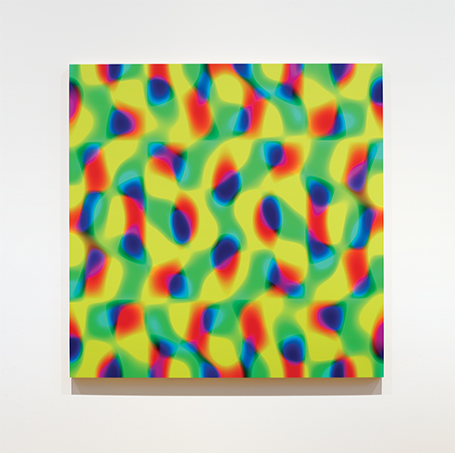Stan Douglas A66A, 2017 Lacquered UV ink on gessoed panel 59 1/8 x 59 1/8 inches 150 x 150 cm © Stan Douglas.Courtesy the artist and David Zwirner, New York