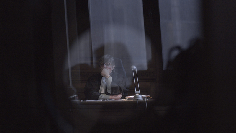 Carey Young, Palais de Justice, 2017. Single-channel HD video (from 4K), 16:9, colour, quadrophonic sound, 17 min 58 secs
