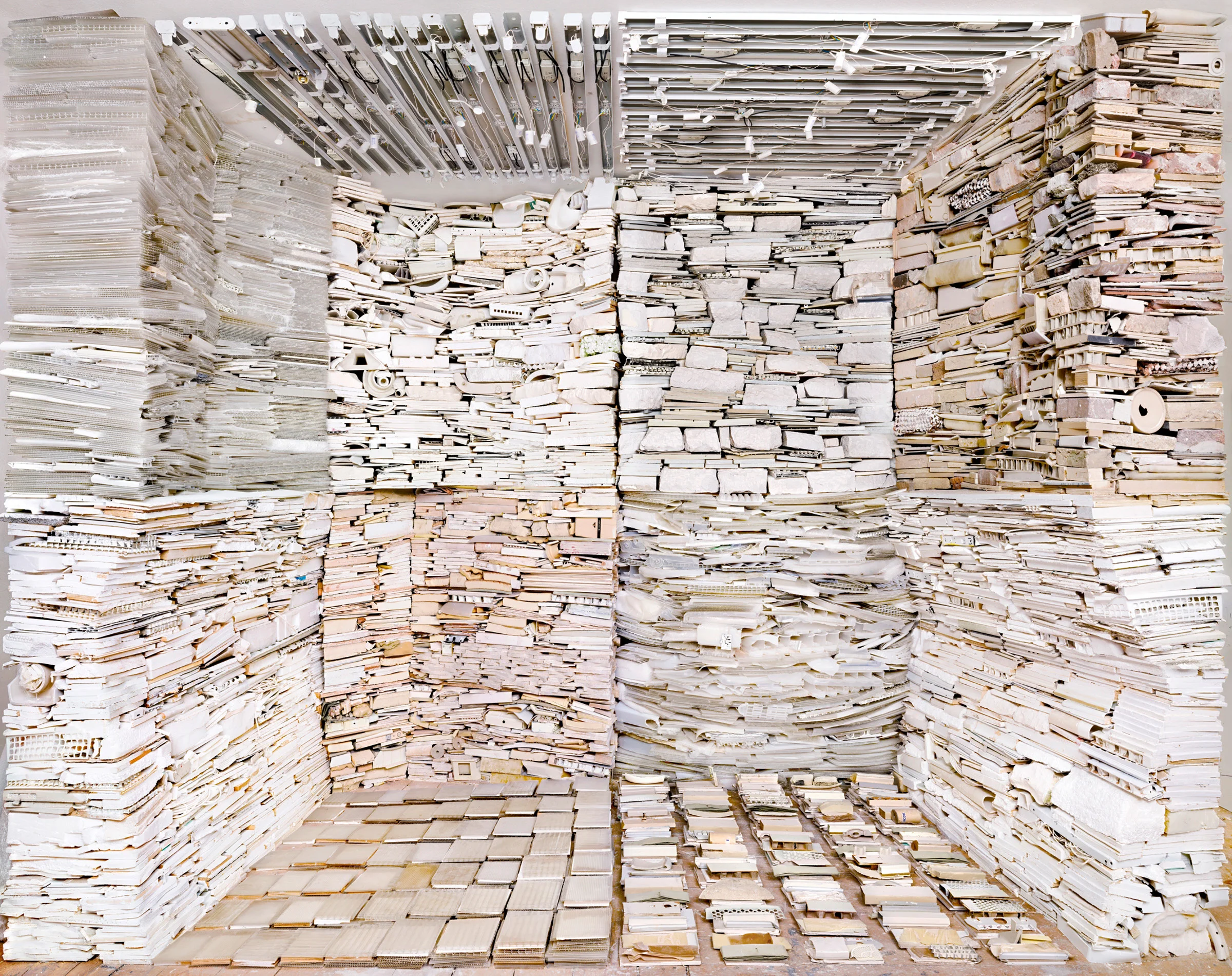 Marjan Teeuwen, Above: Archive 6, 2012; Following spread: Destroyed House Krasnoyarsk 1 , 2010.