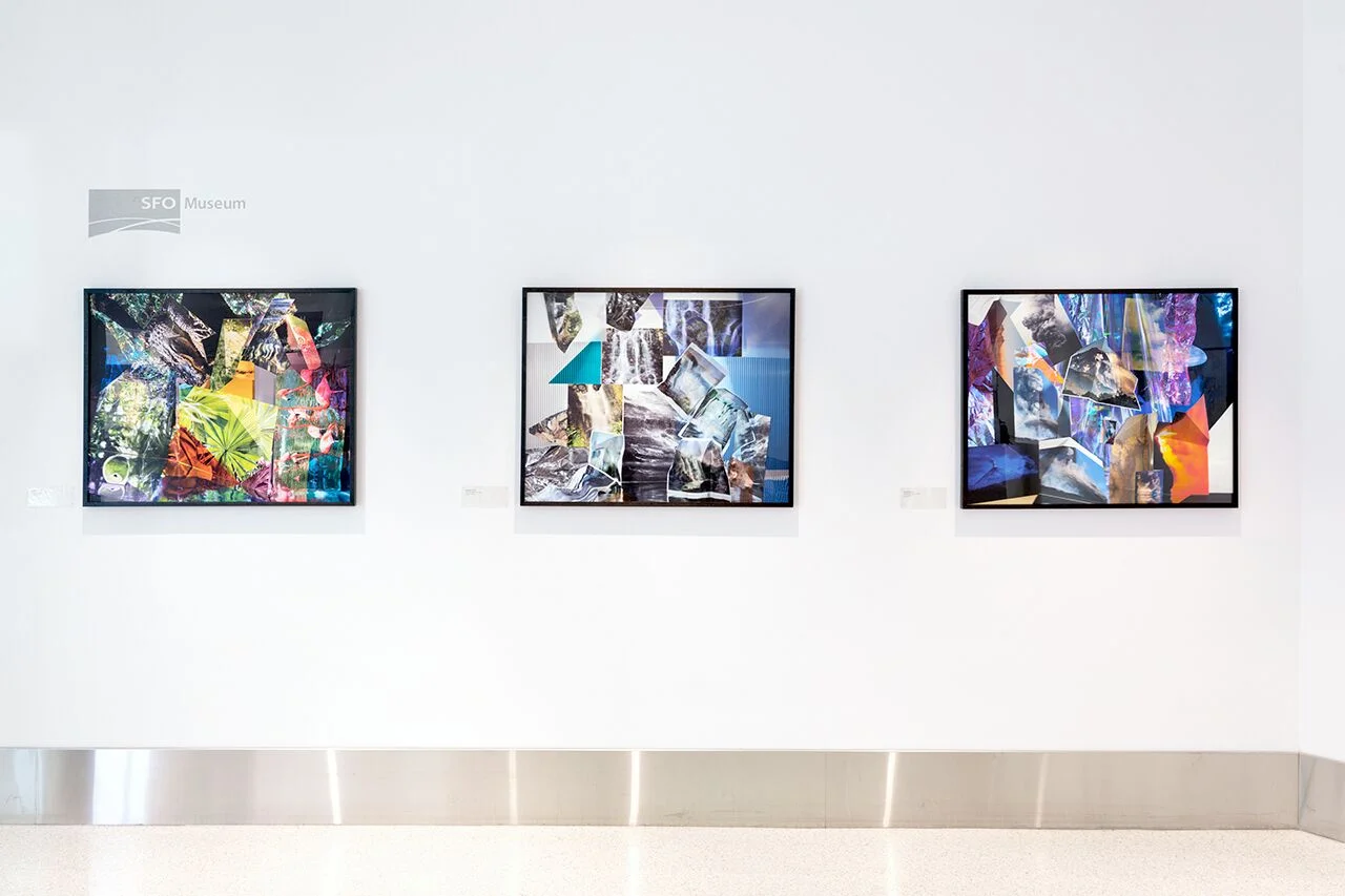 Photos displayed are from Anastasia Samoylova's Landscape Design , as displayed in SFO Terminal 3 from June 15 - September 28, 2017. Courtesy of SFO Museum. 