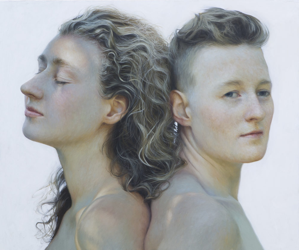 Aleah Chapin Julia and Qwill, 2017 Oil on panel