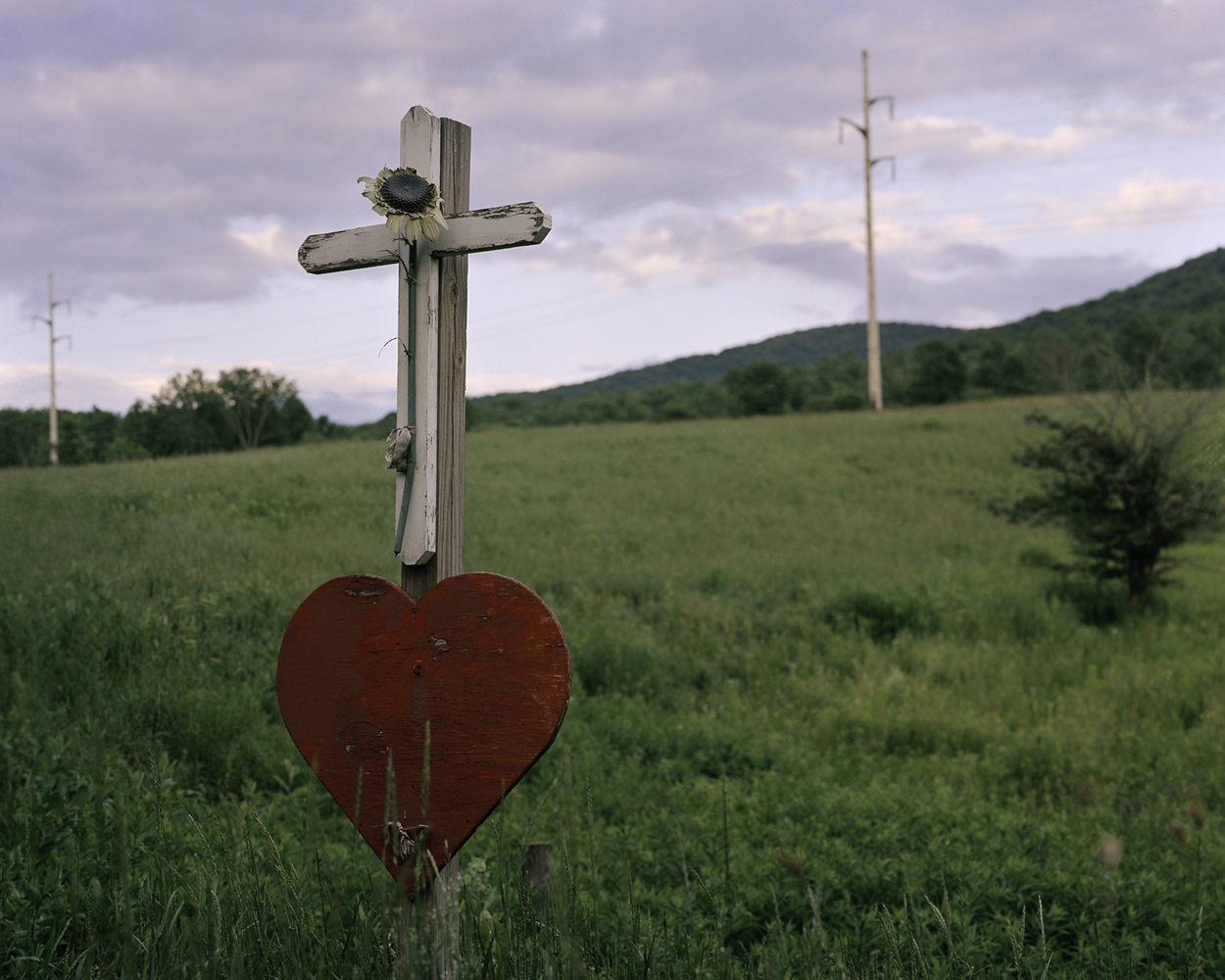 "Roadside Memorial." A Roadside Memorial down the road from Del-Rose Farm in South Kortright, NY. © Tess Mayer