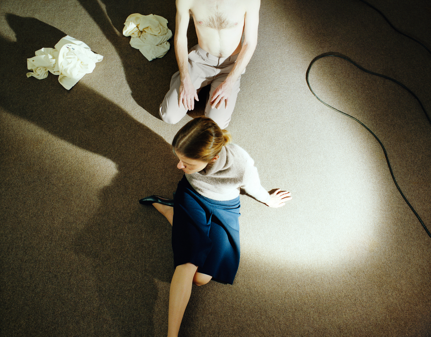 Now and Then © Jo Ann Callis Two Figures on Carpet , 1979, Archival Pigment Print, 24 x 30 inches